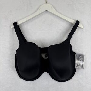 Dominique Womens Black T-Shirt Bra Underwire Full Coverage 44H New With Tags